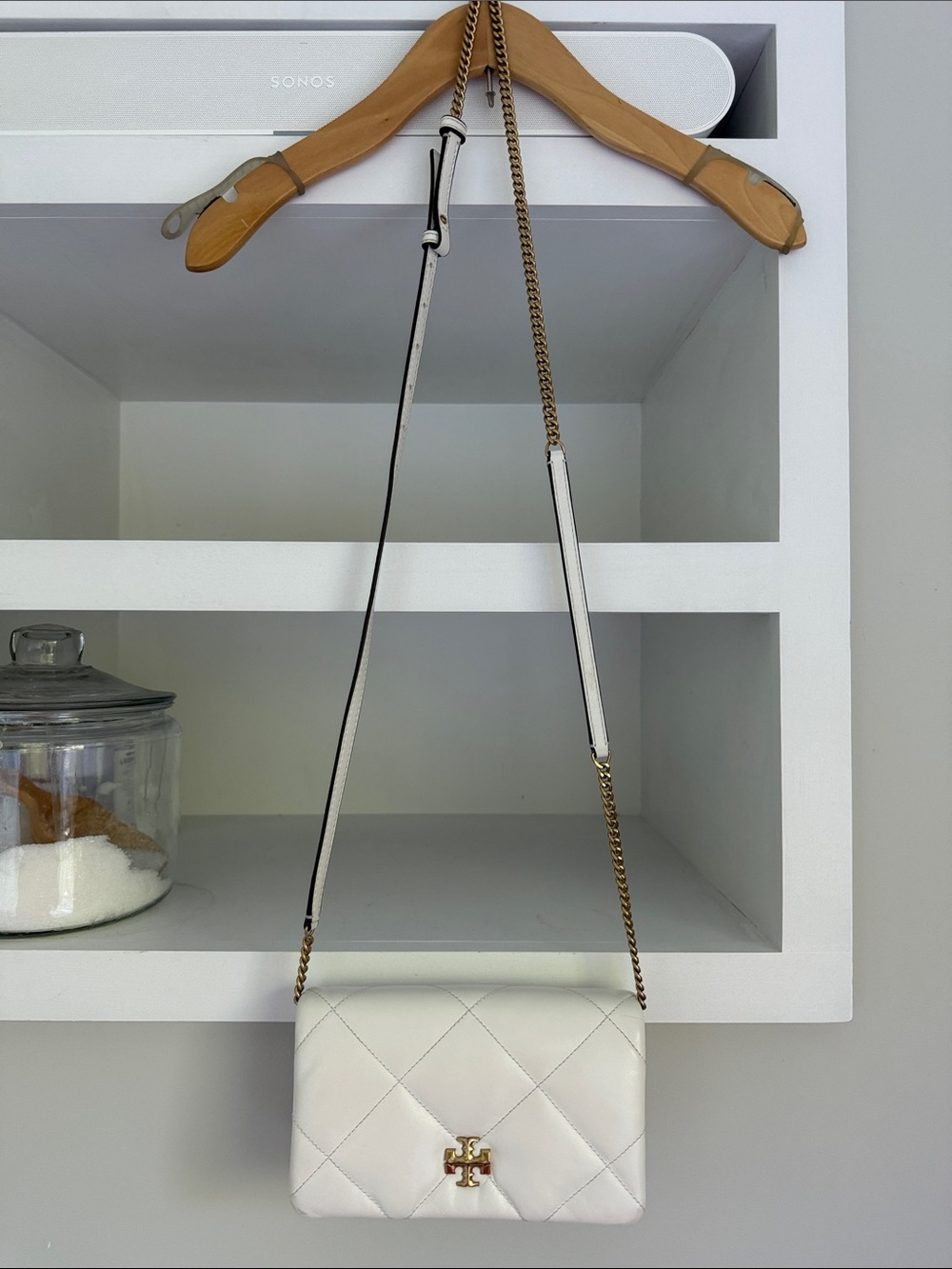 Tory Burch Kira Diamond Quilt Crossbody in color Blanc - Picture 2 of 14
